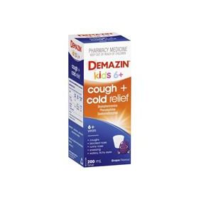 Demazin Cold Relief Clear Syrup Colour Free 200mL 6 Years +
